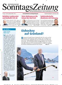 Titelbild der Ausgabe 4/2026 von Katholische SonntagsZeitung - Regensburger Bistumsblatt. Diese Zeitschrift und viele weitere Kunstmagazine und Kulturmagazine als Abo oder epaper bei United Kiosk online kaufen.