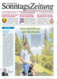 Titelbild der Ausgabe 37/2026 von Katholische SonntagsZeitung - Regensburger Bistumsblatt. Diese Zeitschrift und viele weitere Kunstmagazine und Kulturmagazine als Abo oder epaper bei United Kiosk online kaufen.