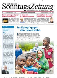 Titelbild der Ausgabe 45/2025 von Katholische SonntagsZeitung - Regensburger Bistumsblatt. Diese Zeitschrift und viele weitere Kunstmagazine und Kulturmagazine als Abo oder epaper bei United Kiosk online kaufen.
