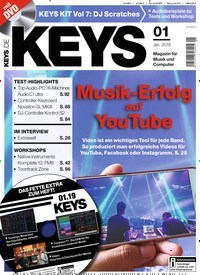 Titelbild der Ausgabe 1/2019 von Keys & Recording. Diese Zeitschrift und viele weitere Reisemagazine, Freizeitmagazine und Wissensmagazine als Abo oder epaper bei United Kiosk online kaufen.