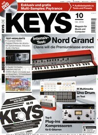 Titelbild der Ausgabe 10/2019 von Keys & Recording. Diese Zeitschrift und viele weitere Reisemagazine, Freizeitmagazine und Wissensmagazine als Abo oder epaper bei United Kiosk online kaufen.