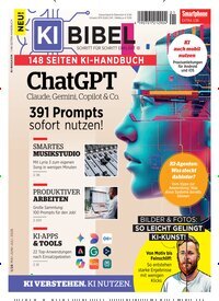Titelbild der Ausgabe 1/2026 von KI Bibel. Diese Zeitschrift und viele weitere Computerzeitschriften, Tabletmagazine und Smartphonemagazine als Abo oder epaper bei United Kiosk online kaufen.