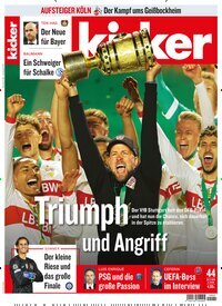Titelbild der Ausgabe 44/2025 von kicker. Diese Zeitschrift und viele weitere Sportmagazine als Abo oder epaper bei United Kiosk online kaufen.