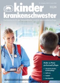 Titelbild der Ausgabe 1/2026 von Kinderkrankenschwester. Diese Zeitschrift und viele weitere Pflegezeitschriften und medizinische Fachzeitschriften als Abo oder epaper bei United Kiosk online kaufen.