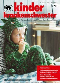 Titelbild der Ausgabe 3/2020 von Kinderkrankenschwester. Diese Zeitschrift und viele weitere Pflegezeitschriften und medizinische Fachzeitschriften als Abo oder epaper bei United Kiosk online kaufen.