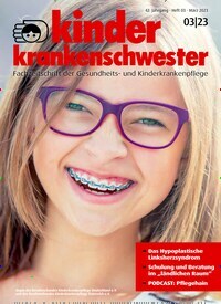 Titelbild der Ausgabe 3/2023 von Kinderkrankenschwester. Diese Zeitschrift und viele weitere Pflegezeitschriften und medizinische Fachzeitschriften als Abo oder epaper bei United Kiosk online kaufen.