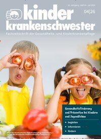 Titelbild der Ausgabe 4/2026 von Kinderkrankenschwester. Diese Zeitschrift und viele weitere Pflegezeitschriften und medizinische Fachzeitschriften als Abo oder epaper bei United Kiosk online kaufen.
