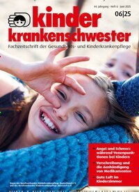 Titelbild der Ausgabe 6/2025 von Kinderkrankenschwester. Diese Zeitschrift und viele weitere Pflegezeitschriften und medizinische Fachzeitschriften als Abo oder epaper bei United Kiosk online kaufen.