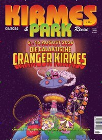 Titelbild der Ausgabe 8/2026 von Kirmes & Park Revue. Diese Zeitschrift und viele weitere Freizeit-Fachmagazine und Hobby-Fachzeitschriften als Abo oder epaper bei United Kiosk online kaufen.