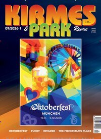 Titelbild der Ausgabe 9/2026 von Kirmes & Park Revue. Diese Zeitschrift und viele weitere Freizeit-Fachmagazine und Hobby-Fachzeitschriften als Abo oder epaper bei United Kiosk online kaufen.