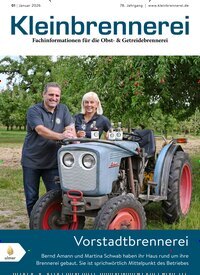 Titelbild der Ausgabe 1/2026 von Kleinbrennerei. Diese Zeitschrift und viele weitere Gastronomiezeitschriften, Fashionmagazine, Beautymagazine als Abo oder epaper bei United Kiosk online kaufen.