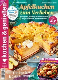 Titelbild der Ausgabe 9/2023 von kochen & genießen. Diese Zeitschrift und viele weitere Kochzeitschriften und Backzeitschriften als Abo oder epaper bei United Kiosk online kaufen.