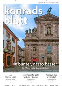 Titelbild der Ausgabe 9/2026 von Konradsblatt. Diese Zeitschrift und viele weitere Zeitungsabos als Abo oder epaper bei United Kiosk online kaufen.