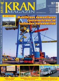 Titelbild der Ausgabe 167/2026 von Kran Magazin. Diese Zeitschrift und viele weitere Automagazine und Motorradzeitschriften als Abo oder epaper bei United Kiosk online kaufen.