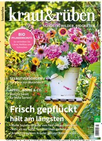Titelbild der Ausgabe 8/2025 von kraut & rüben. Diese Zeitschrift und viele weitere Gartenzeitschriften und Wohnzeitschriften als Abo oder epaper bei United Kiosk online kaufen.