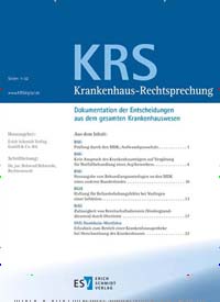 Titelbild der Ausgabe 1/2020 von KRS - Krankenhaus-Rechtsprechung. Diese Zeitschrift und viele weitere Pflegezeitschriften und medizinische Fachzeitschriften als Abo oder epaper bei United Kiosk online kaufen.