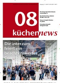 Titelbild der Ausgabe 8/2023 von KüchenNews. Diese Zeitschrift und viele weitere Gastronomiezeitschriften, Fashionmagazine, Beautymagazine als Abo oder epaper bei United Kiosk online kaufen.