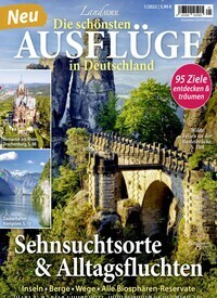 Titelbild der Ausgabe 1/2022 von LandIDEE - Die schönsten Ausflüge in Deutschland. Diese Zeitschrift und viele weitere Gartenzeitschriften und Wohnzeitschriften als Abo oder epaper bei United Kiosk online kaufen.