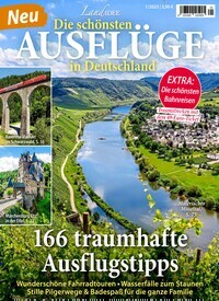 Titelbild der Ausgabe 1/2023 von LandIDEE - Die schönsten Ausflüge in Deutschland. Diese Zeitschrift und viele weitere Gartenzeitschriften und Wohnzeitschriften als Abo oder epaper bei United Kiosk online kaufen.