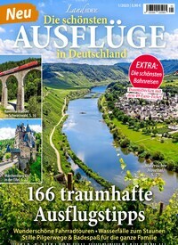 Titelbild der Ausgabe 1/2023 von LandIDEE - Die schönsten Ausflüge in Deutschland. Diese Zeitschrift und viele weitere Gartenzeitschriften und Wohnzeitschriften als Abo oder epaper bei United Kiosk online kaufen.
