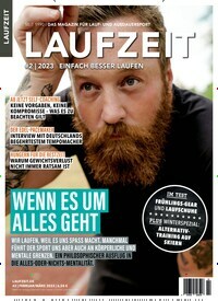 Titelbild der Ausgabe 2/2023 von Laufzeit. Diese Zeitschrift und viele weitere Sportmagazine als Abo oder epaper bei United Kiosk online kaufen.