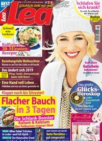 Titelbild der Ausgabe 1/2019 von Lea. Diese Zeitschrift und viele weitere Frauenzeitschriften als Abo oder epaper bei United Kiosk online kaufen.