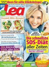 Titelbild der Ausgabe 1/2022 von Lea. Diese Zeitschrift und viele weitere Frauenzeitschriften als Abo oder epaper bei United Kiosk online kaufen.