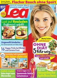 Titelbild der Ausgabe 4/2021 von Lea. Diese Zeitschrift und viele weitere Frauenzeitschriften als Abo oder epaper bei United Kiosk online kaufen.