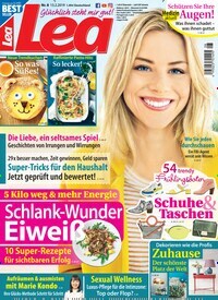 Titelbild der Ausgabe 8/2019 von Lea. Diese Zeitschrift und viele weitere Frauenzeitschriften als Abo oder epaper bei United Kiosk online kaufen.