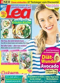 Titelbild der Ausgabe 14/2019 von Lea. Diese Zeitschrift und viele weitere Frauenzeitschriften als Abo oder epaper bei United Kiosk online kaufen.
