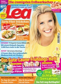 Titelbild der Ausgabe 14/2021 von Lea. Diese Zeitschrift und viele weitere Frauenzeitschriften als Abo oder epaper bei United Kiosk online kaufen.