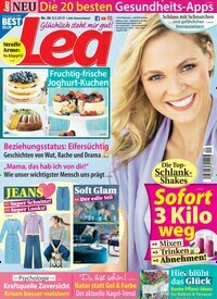 Titelbild der Ausgabe 20/2019 von Lea. Diese Zeitschrift und viele weitere Frauenzeitschriften als Abo oder epaper bei United Kiosk online kaufen.