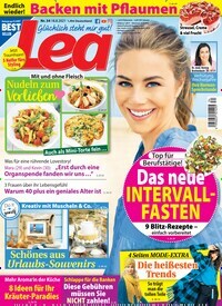 Titelbild der Ausgabe 34/2021 von Lea. Diese Zeitschrift und viele weitere Frauenzeitschriften als Abo oder epaper bei United Kiosk online kaufen.