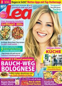 Titelbild der Ausgabe 35/2019 von Lea. Diese Zeitschrift und viele weitere Frauenzeitschriften als Abo oder epaper bei United Kiosk online kaufen.