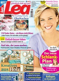 Titelbild der Ausgabe 37/2018 von Lea. Diese Zeitschrift und viele weitere Frauenzeitschriften als Abo oder epaper bei United Kiosk online kaufen.