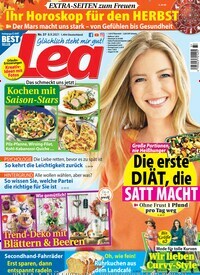Titelbild der Ausgabe 37/2021 von Lea. Diese Zeitschrift und viele weitere Frauenzeitschriften als Abo oder epaper bei United Kiosk online kaufen.