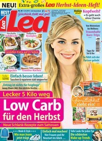 Titelbild der Ausgabe 38/2018 von Lea. Diese Zeitschrift und viele weitere Frauenzeitschriften als Abo oder epaper bei United Kiosk online kaufen.