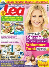 Titelbild der Ausgabe 38/2021 von Lea. Diese Zeitschrift und viele weitere Frauenzeitschriften als Abo oder epaper bei United Kiosk online kaufen.