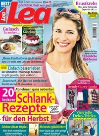 Titelbild der Ausgabe 40/2018 von Lea. Diese Zeitschrift und viele weitere Frauenzeitschriften als Abo oder epaper bei United Kiosk online kaufen.