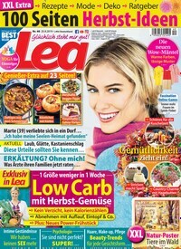 Titelbild der Ausgabe 40/2019 von Lea. Diese Zeitschrift und viele weitere Frauenzeitschriften als Abo oder epaper bei United Kiosk online kaufen.