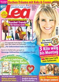 Titelbild der Ausgabe 41/2021 von Lea. Diese Zeitschrift und viele weitere Frauenzeitschriften als Abo oder epaper bei United Kiosk online kaufen.