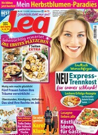 Titelbild der Ausgabe 42/2020 von Lea. Diese Zeitschrift und viele weitere Frauenzeitschriften als Abo oder epaper bei United Kiosk online kaufen.