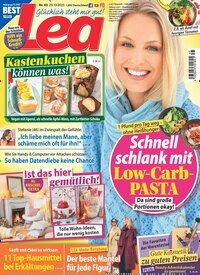 Titelbild der Ausgabe 45/2025 von Lea. Diese Zeitschrift und viele weitere Frauenzeitschriften als Abo oder epaper bei United Kiosk online kaufen.