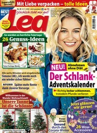 Titelbild der Ausgabe 49/2020 von Lea. Diese Zeitschrift und viele weitere Frauenzeitschriften als Abo oder epaper bei United Kiosk online kaufen.