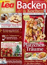 Titelbild der Ausgabe 1/2021 von Lea Backen & Kochen im Advent. Diese Zeitschrift und viele weitere Kochzeitschriften und Backzeitschriften als Abo oder epaper bei United Kiosk online kaufen.