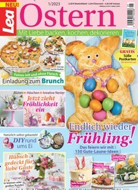 Titelbild der Ausgabe 1/2023 von Lea Ostern. Diese Zeitschrift und viele weitere Kochzeitschriften und Backzeitschriften als Abo oder epaper bei United Kiosk online kaufen.
