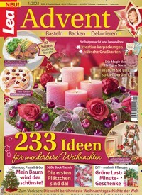 Titelbild der Ausgabe 1/2023 von Lea Sonderheft Advent. Diese Zeitschrift und viele weitere Kochzeitschriften und Backzeitschriften als Abo oder epaper bei United Kiosk online kaufen.