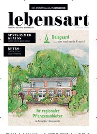 Titelbild der Ausgabe 9/2025 von lebensart - Flensburg, Schleswig, Nordfriesland. Diese Zeitschrift und viele weitere Lifestylemagazine und Peoplemagazine als Abo oder epaper bei United Kiosk online kaufen.