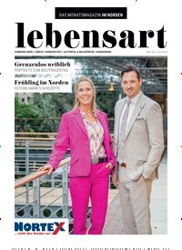 Titelbild der Ausgabe 3/2026 von lebensart - Hamburg Nord, Lübeck, Norderstedt, Ahrensburg. Diese Zeitschrift und viele weitere Lifestylemagazine und Peoplemagazine als Abo oder epaper bei United Kiosk online kaufen.