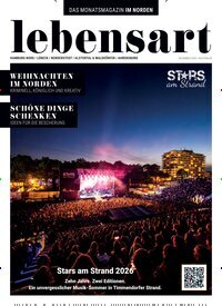 Titelbild der Ausgabe 12/2025 von lebensart - Hamburg Nord, Lübeck, Norderstedt, Ahrensburg. Diese Zeitschrift und viele weitere Lifestylemagazine und Peoplemagazine als Abo oder epaper bei United Kiosk online kaufen.